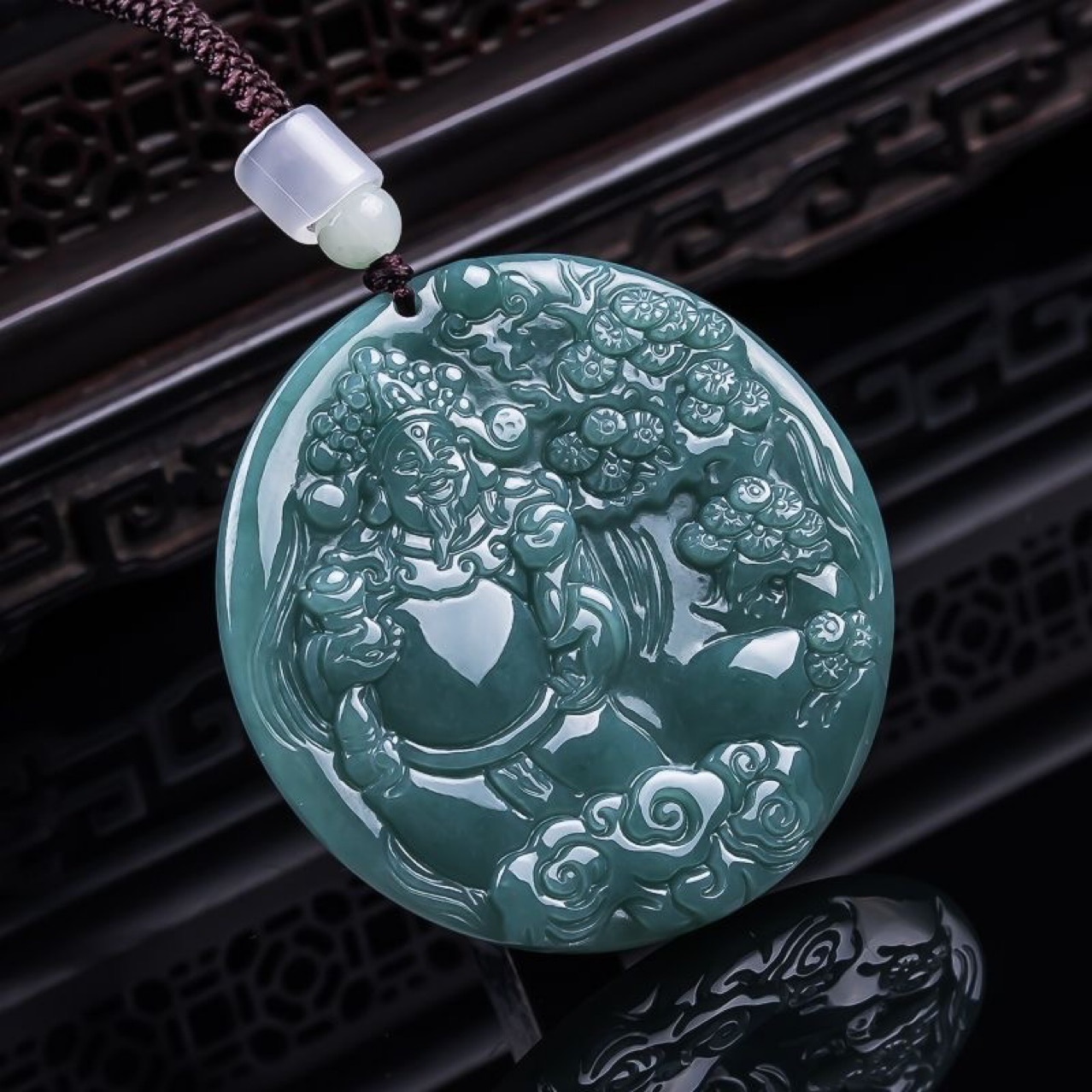 Women Accessories Jewelry - 버마산 비취 재물신 펜던트 부적 여성용