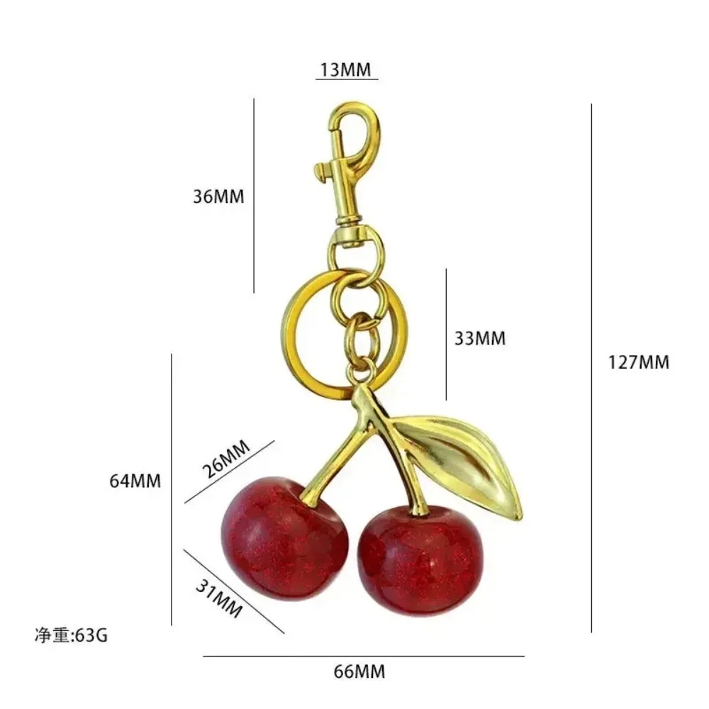 Women'S Accessories Coach - 1pc 트렌디 크리스탈 체리 가방 펜던트,