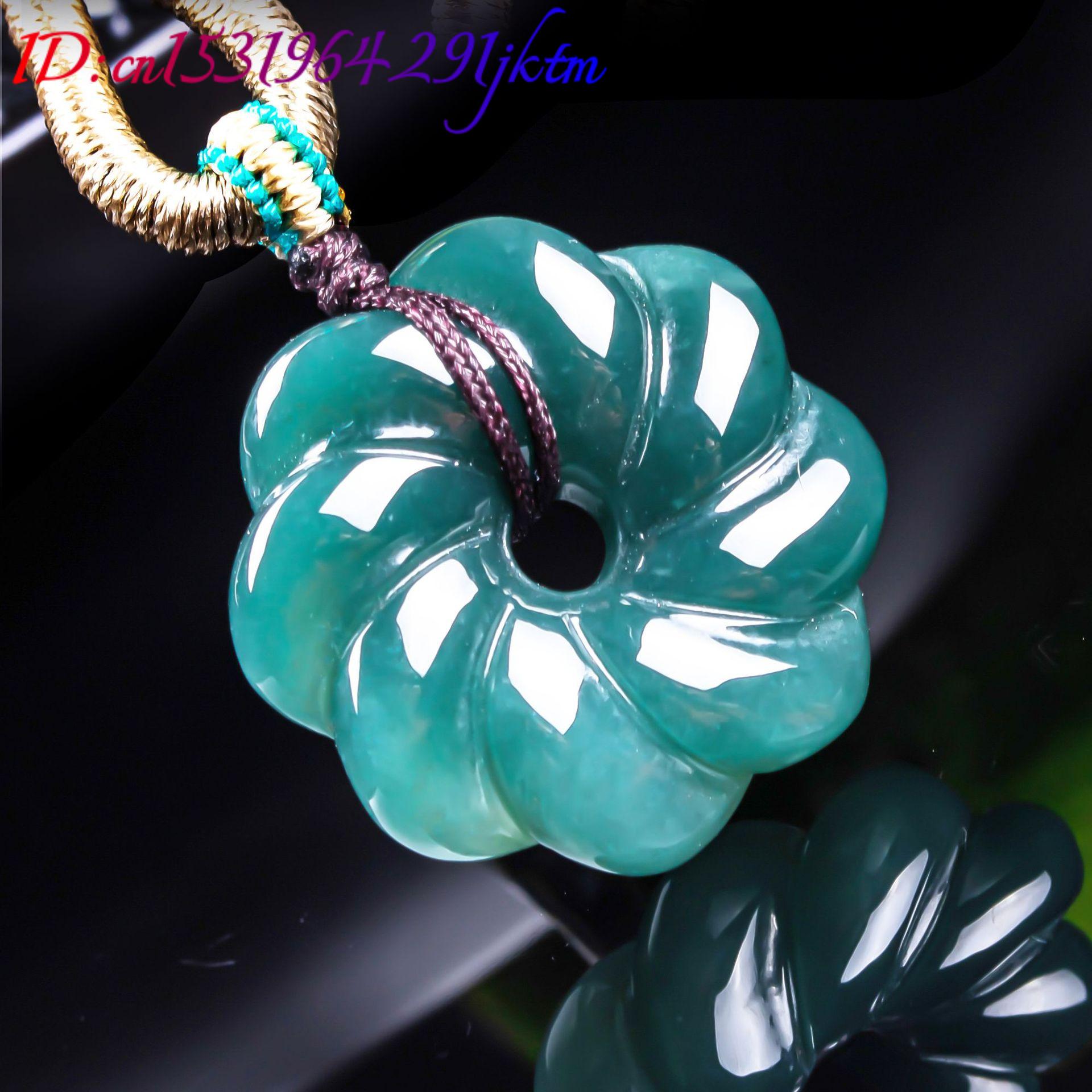 천연 버마산 비취 꽃 모양 펜던트 목걸이 액세서리 보석 - Women Accessories Jewelry 리뷰 및 가격