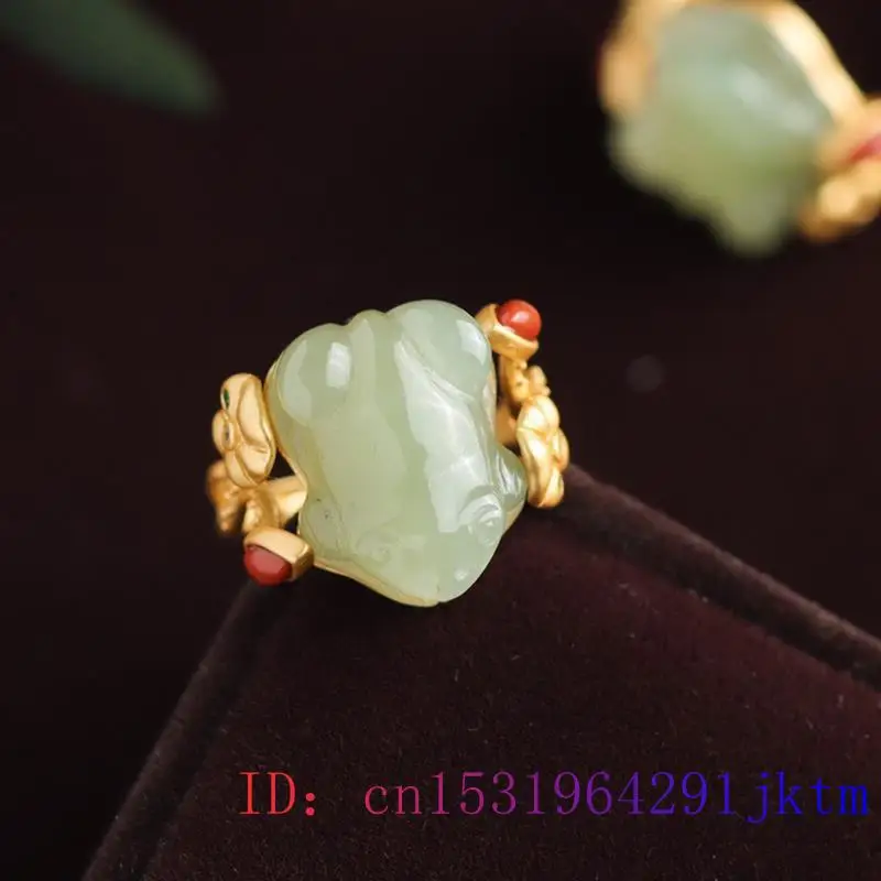 녹색 옥 개구리 반지, 자연 디자이너 액세서리, 부적  - Women Accessories Jewelry 리뷰 및 가격