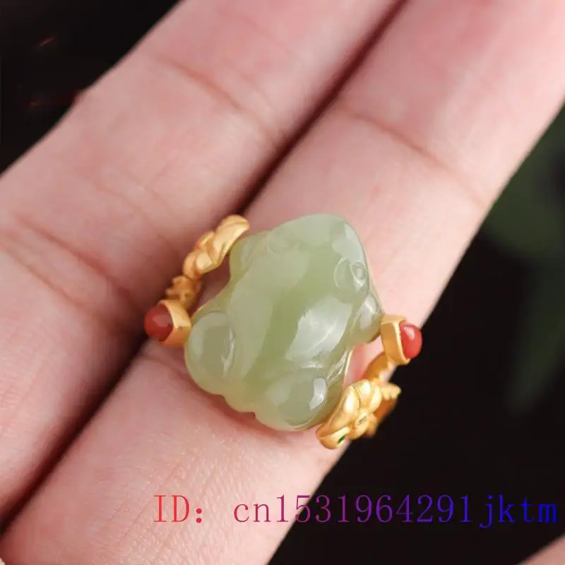 녹색 옥 개구리 반지, 자연 디자이너 액세서리, 부적  - Women Accessories Jewelry 리뷰 및 가격