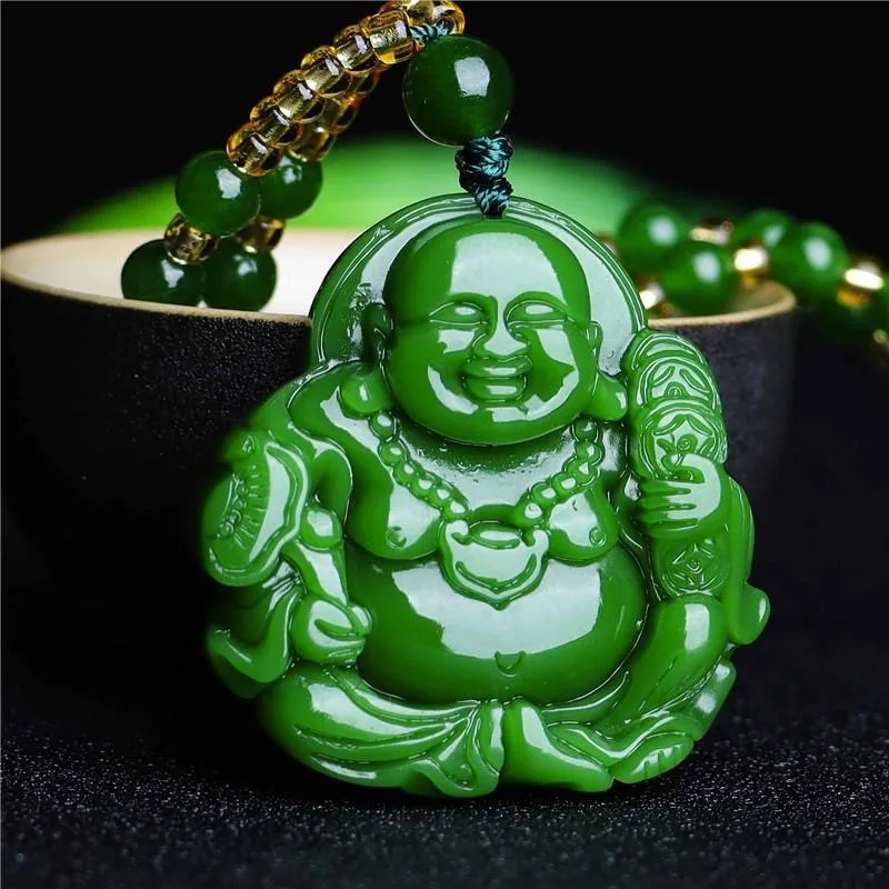 중국 녹색 옥 Maitreya 부처님 펜던트 목걸이,  - Women Accessories Jewelry 리뷰 및 가격