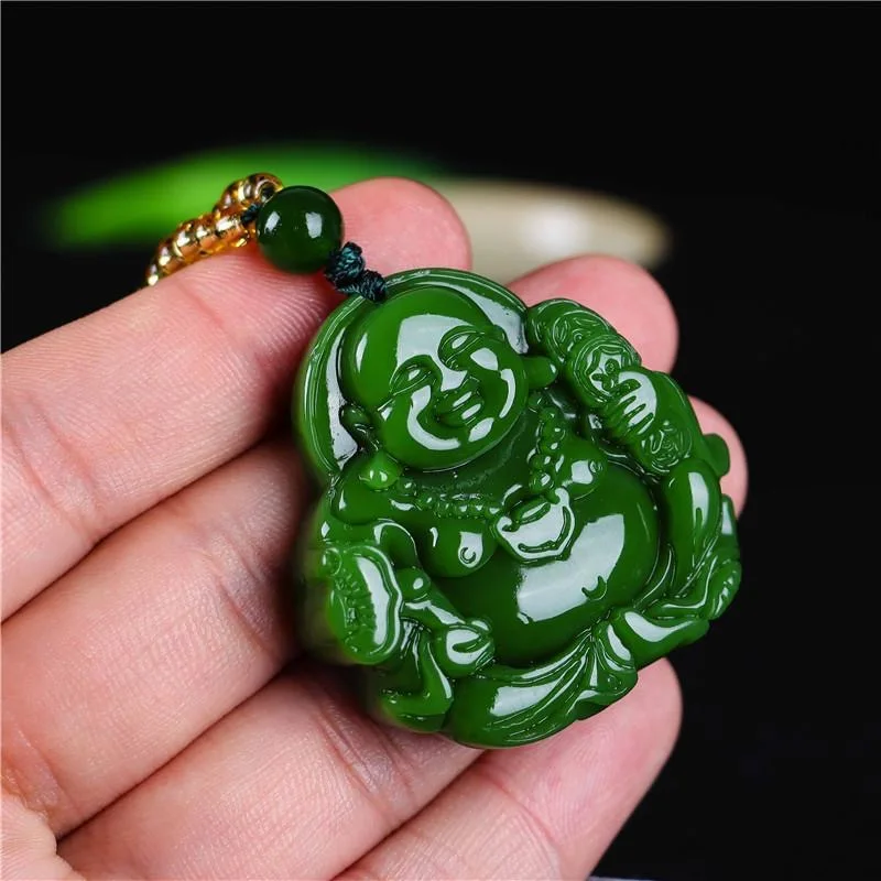 중국 녹색 옥 Maitreya 부처님 펜던트 목걸이,  - Women Accessories Jewelry 리뷰 및 가격