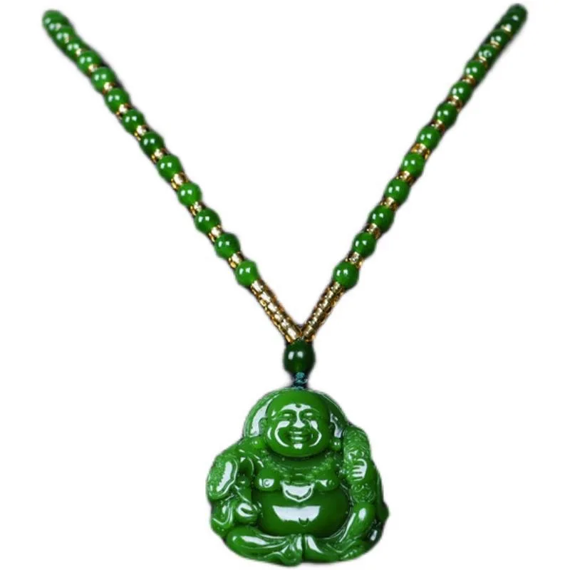 중국 녹색 옥 Maitreya 부처님 펜던트 목걸이,  - Women Accessories Jewelry 리뷰 및 가격