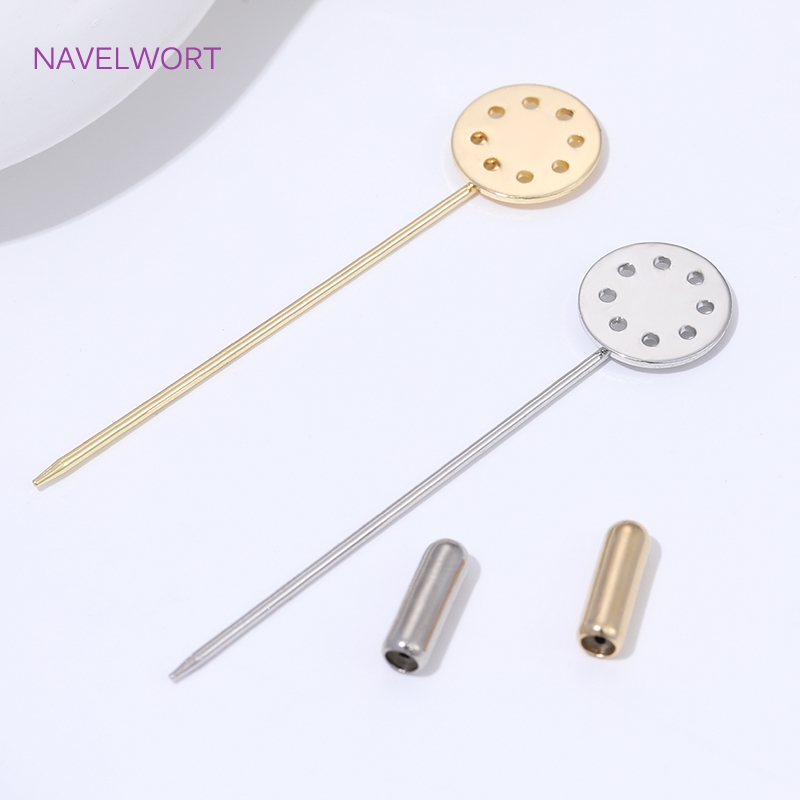 14K 금도금 롱 브로치 안전핀 12mm 블랭크 베이스 - Brooch Pin Gold 리뷰 및 가격