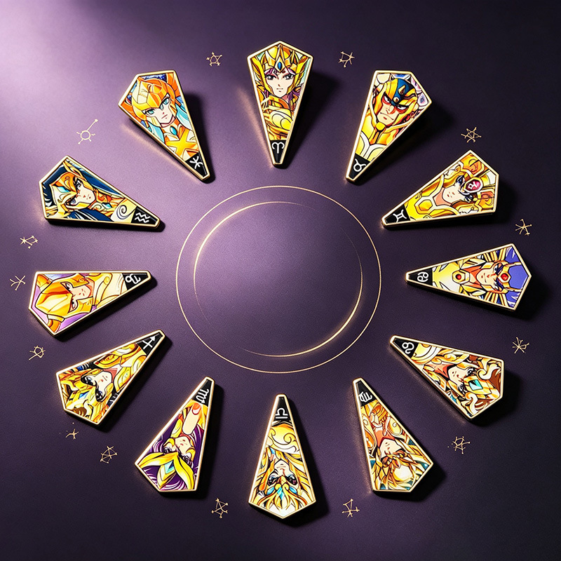 6-12개 애니메이션 세인트 세이야 에나멜 핀, 배낭용 - Brooch Pin Gold 리뷰 및 가격