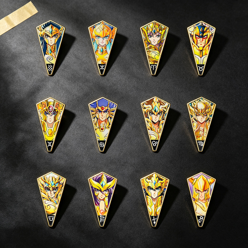 6-12개 애니메이션 세인트 세이야 에나멜 핀, 배낭용 - Brooch Pin Gold 리뷰 및 가격