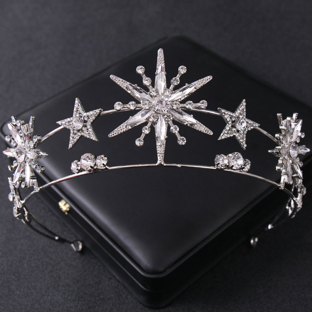 별 모양의 크라운 반짝 이는 라인 석 더블 레이어 헤어 - Women'S Wedding Accessories 리뷰 및 가격