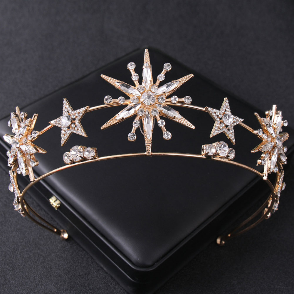 별 모양의 크라운 반짝 이는 라인 석 더블 레이어 헤어 - Women'S Wedding Accessories 리뷰 및 가격