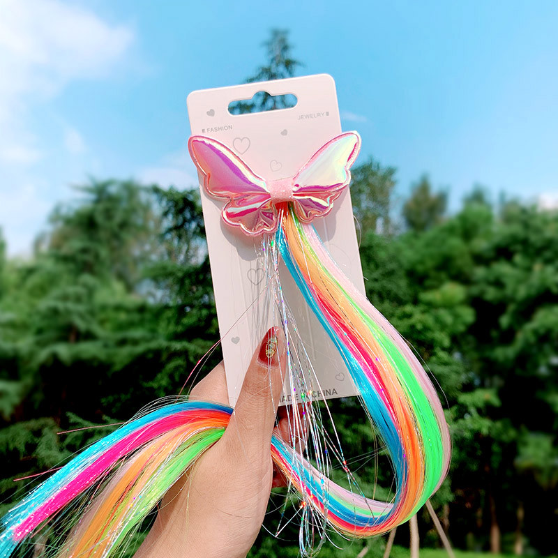 화려한 헤어 피스 헤어 익스텐션 클립 하이라이트 레인보 - Women'S Accessories Rainbow Shops 리뷰 및 가격
