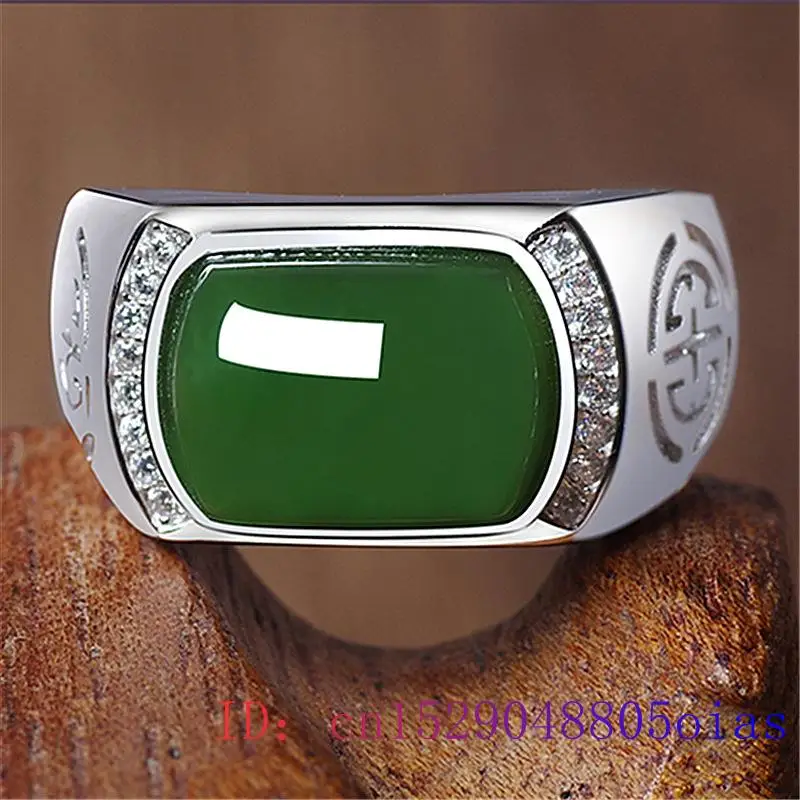 녹색 옥 반지 선물 패션 남성 매력 보석 크리스탈 여성 - Women'S Accessories And Jewelry 리뷰 및 가격