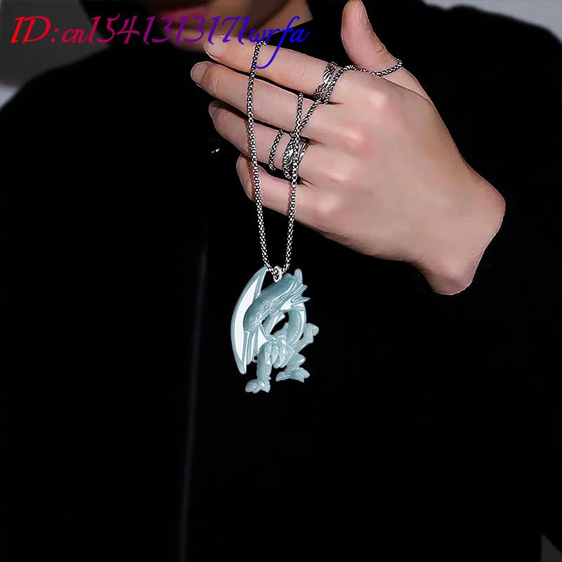 블루 미얀마 옥 드래곤 펜던트 목걸이, 버마 옥 패션  - Women Accessories Jewelry 리뷰 및 가격