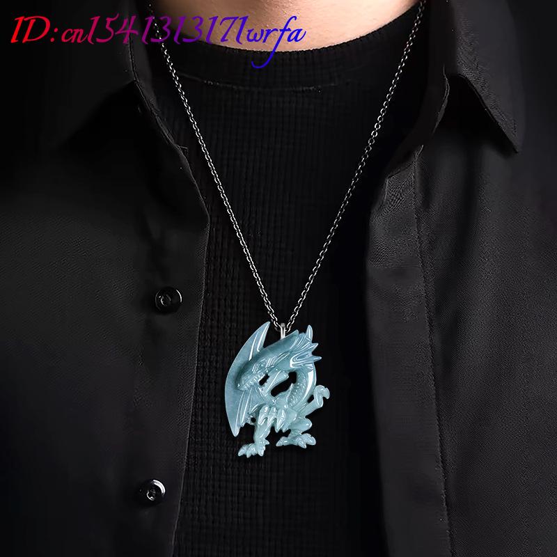 블루 미얀마 옥 드래곤 펜던트 목걸이, 버마 옥 패션  - Women Accessories Jewelry 리뷰 및 가격