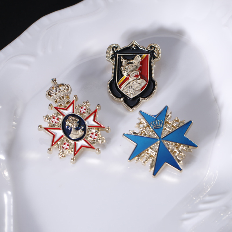 인기있는 금속 전기 도금 골드 크라운 뷰티 헤드 도트  - Brooch Pin Gold 리뷰 및 가격