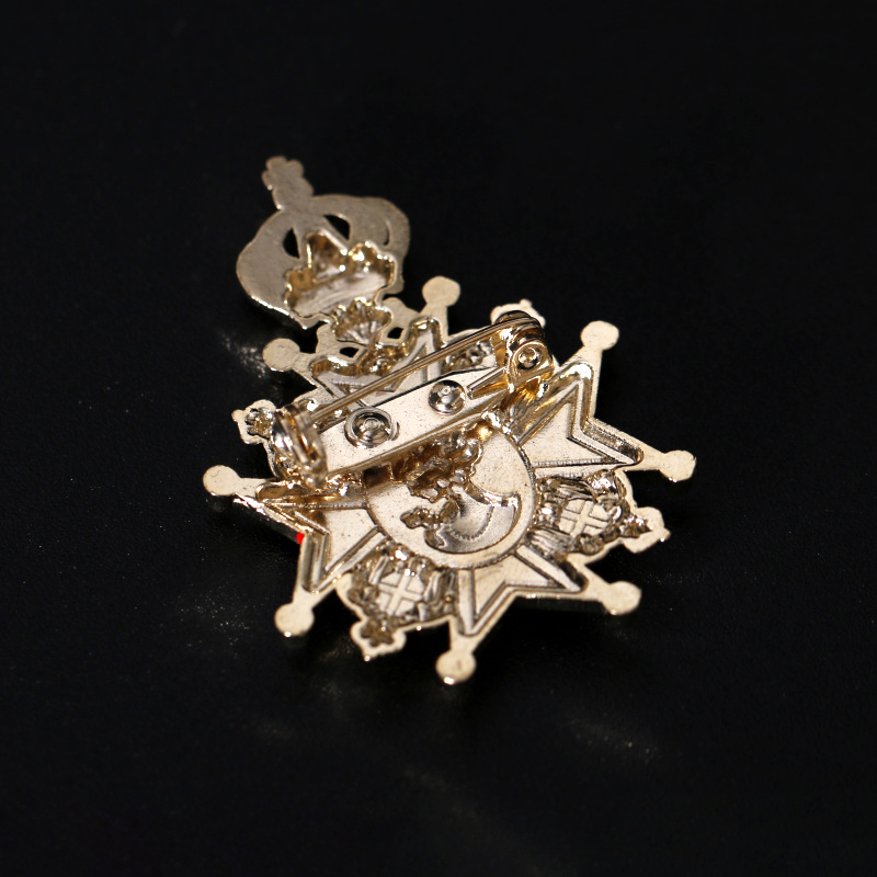 인기있는 금속 전기 도금 골드 크라운 뷰티 헤드 도트  - Brooch Pin Gold 리뷰 및 가격