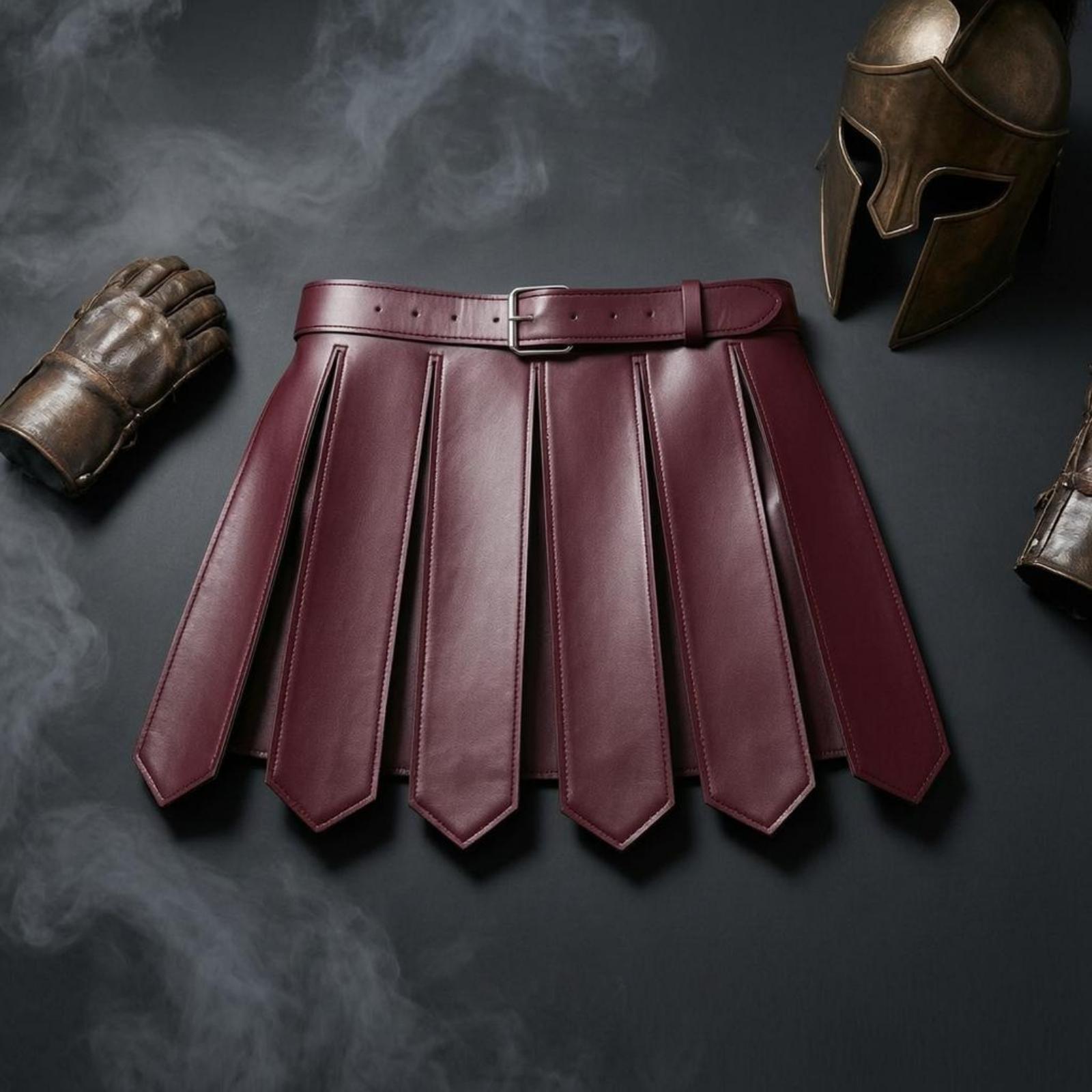 PU 가죽 스파르타 전사 스커트 로마 검투사 가죽 앞치 - Women'S Kilt Accessories 리뷰 및 가격