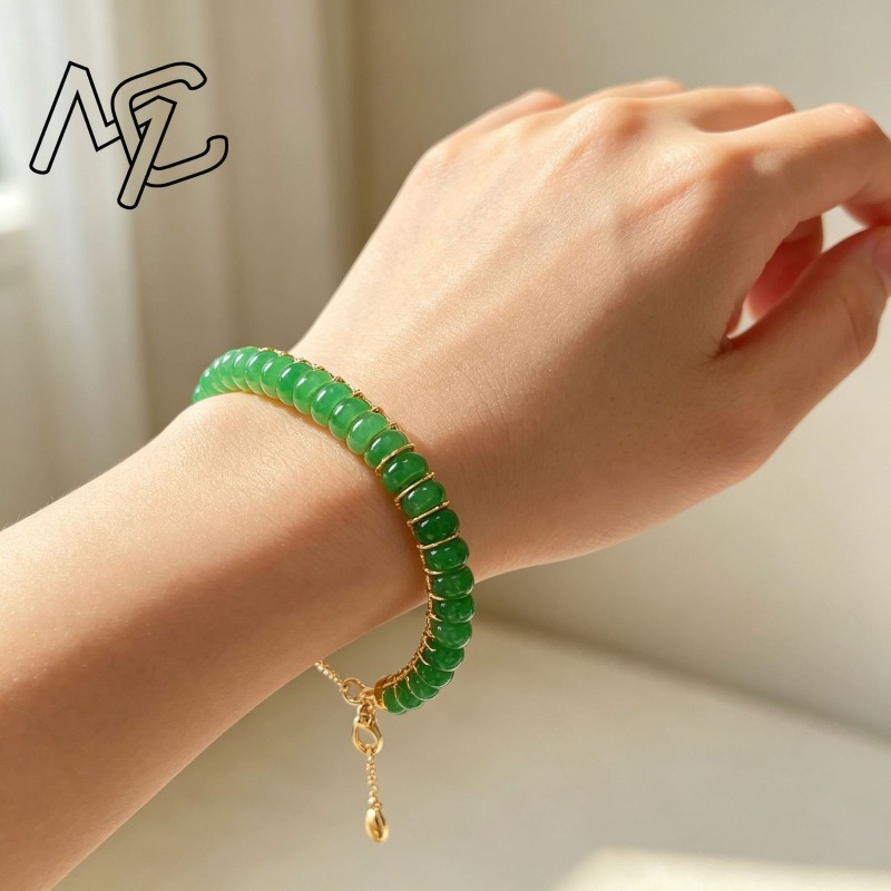 천연 건조된 푸른색 옥 구슬로 만든 계산기 모양 팔찌, - Women Accessories Jewelry 리뷰 및 가격