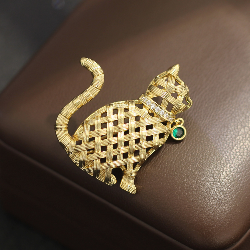 디자인 센스 컬렉션 골드 키튼 브로치 귀엽고 다재다능한 - Brooch Pin Gold 리뷰 및 가격