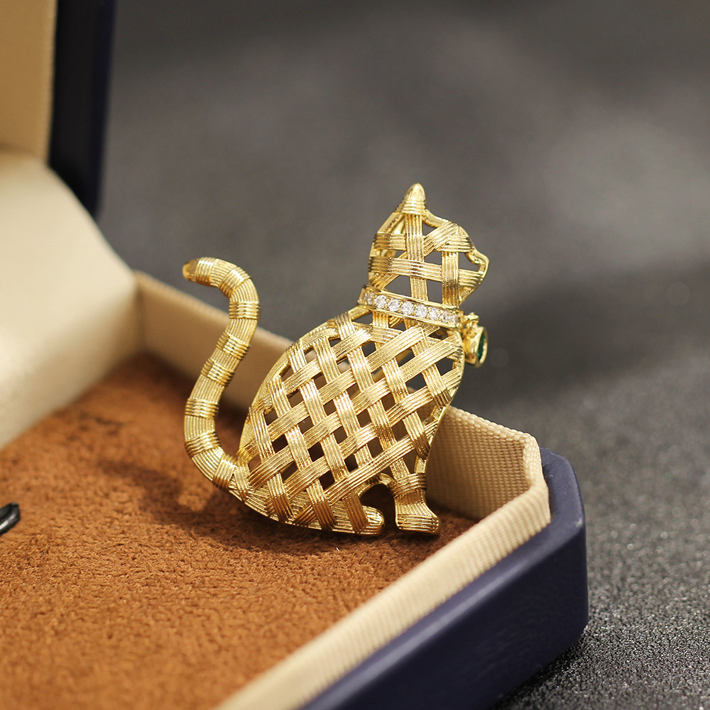 디자인 센스 컬렉션 골드 키튼 브로치 귀엽고 다재다능한 - Brooch Pin Gold 리뷰 및 가격