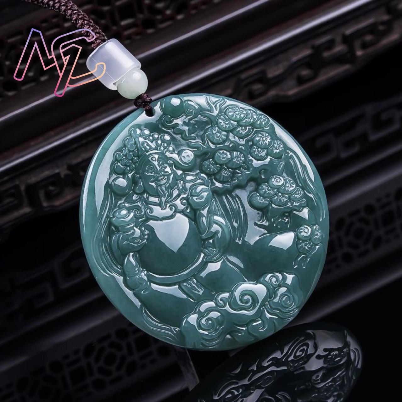 버마산 비취 재물신 펜던트 부적 여성용 선물 빈티지 액 - Women Accessories Jewelry 리뷰 및 가격