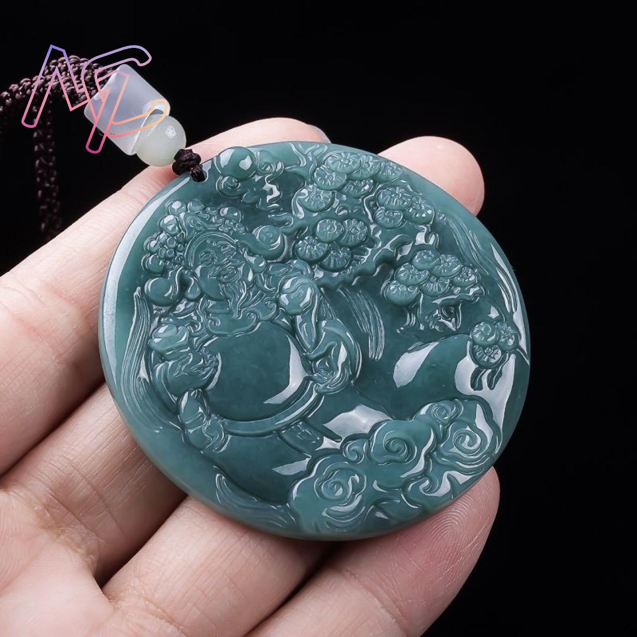버마산 비취 재물신 펜던트 부적 여성용 선물 빈티지 액 - Women Accessories Jewelry 리뷰 및 가격