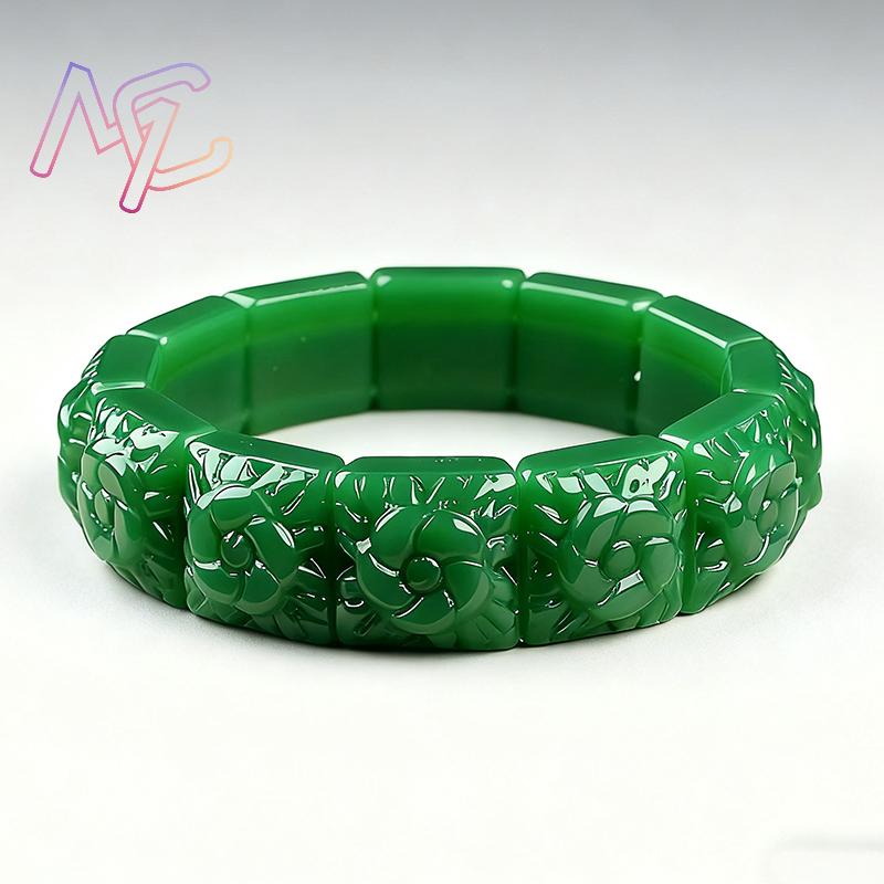 진짜 옥 꽃 팔찌 디자이너 빈티지 천연 보석 여성용 선 - Women Accessories Jewelry 리뷰 및 가격