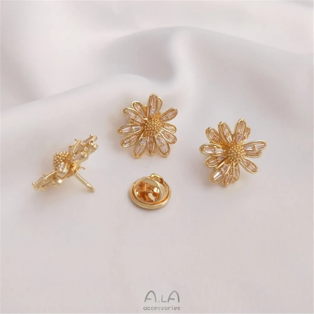 14K 금 도금 마이크로 인레이드 지르콘 나비 바요넷  - Brooch Pin Gold 리뷰 및 가격
