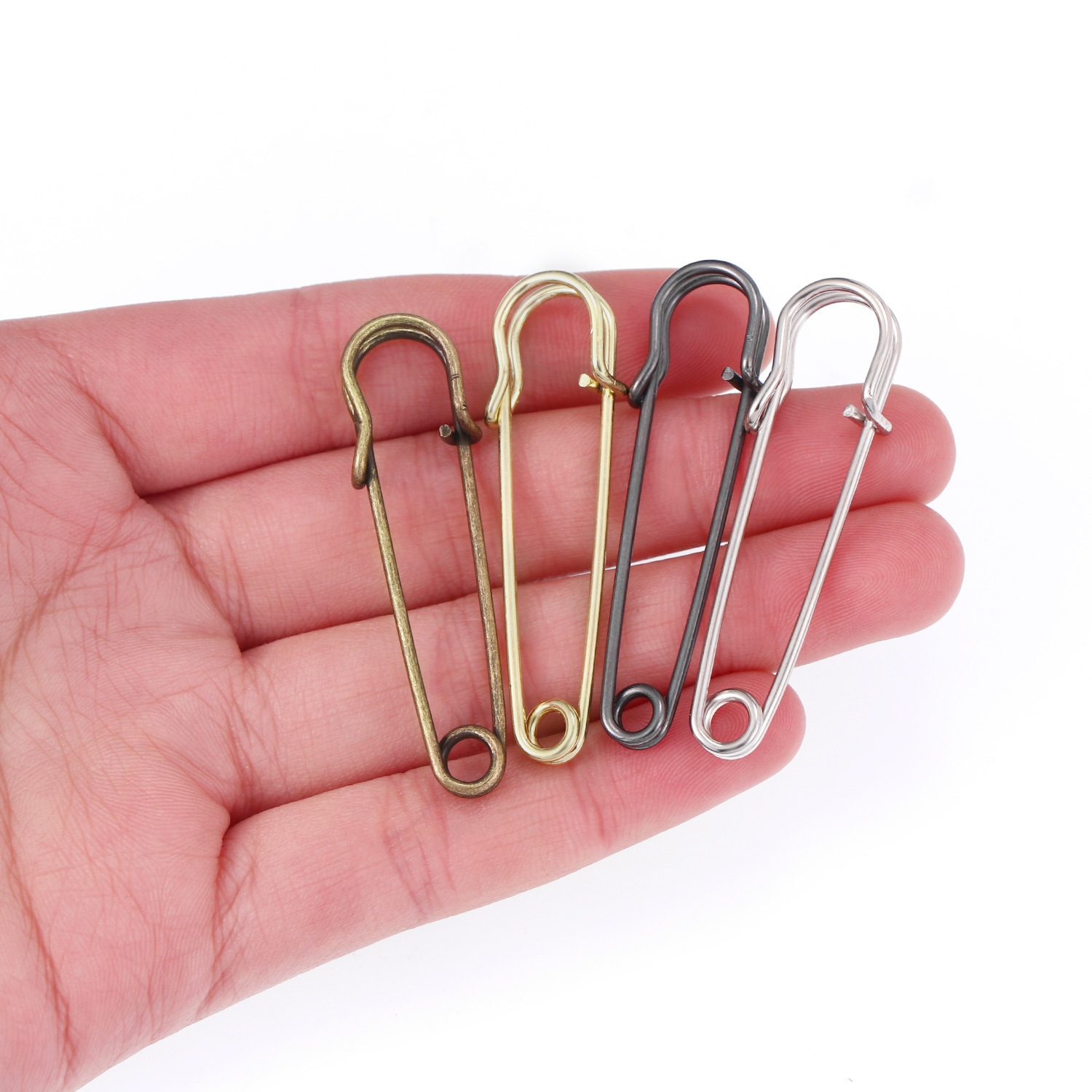 20Pcs 50mm 금속 안전 핀 실버/골드/블랙 대형 - Brooch Pin Gold 리뷰 및 가격